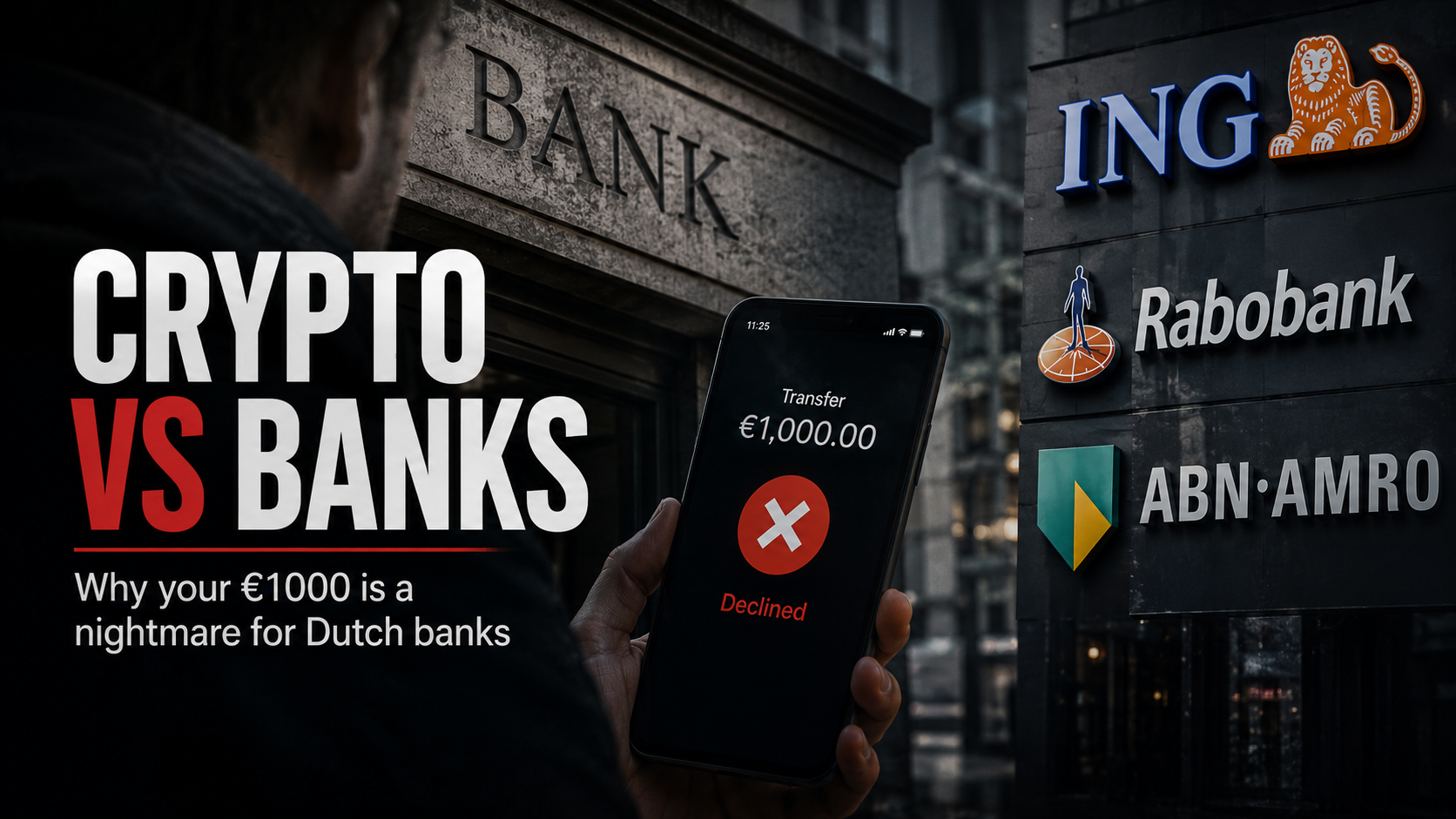 Crypto vs Banks: Why Your €1000 Is a Nightmare for ING, Rabobank and ABN Amro